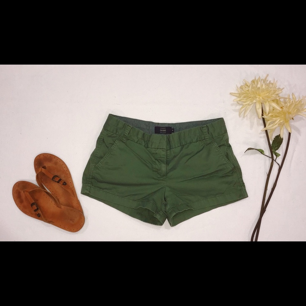 J Crew Chino Olive Shorts
